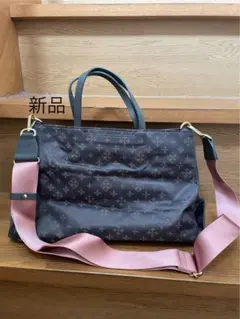 新品 ラシット　モノグラム　ピンクストラップ 3wayトートバッグ