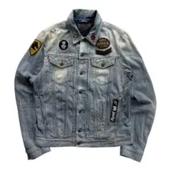 DIESEL クラッシュ ヴィンテージ加工 ワッペン Gジャン デニムジャケットのサムネイル