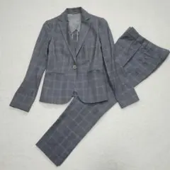 ザスーツカンパニー REDA生地 パンツスーツ チェック グレー サイズ36