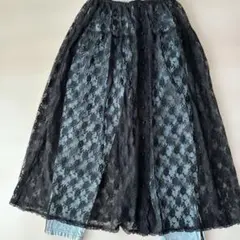 透け感レイヤードスカート