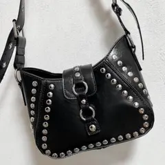 ＊archive shoulder bag スタッズ ブラック