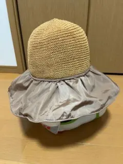 麦わら帽子　ワイヤー入り　折りたたみOKコンパクト