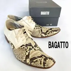 BAGATTO バガット パイソンレザー コンビレースアップシューズ 42