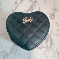 Rady レディー ポーチ キルティング ハート ブラック