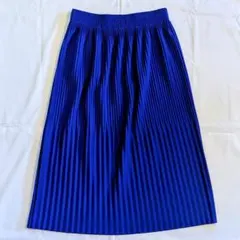 美品 ✨️ zucca ズッカ プリーツスカート ロング丈 M ブルーのサムネイル