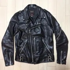 666 LEATHER WEAR ダブルライダース レザージャケット 36 黒