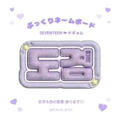 ぷっくりネームボード♡SEVENTEEN ドギョム セブチ ネムボ