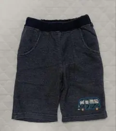ファミリア バス刺繍 ハーフパンツ ネイビー 80