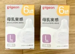 Pigeon 母乳実感 乳首 6ヵ月頃から Lサイズ スリーカット 4個