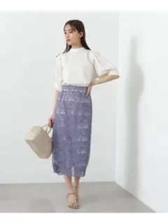 N.Natural Beauty Basic／ケミカルレーススカート