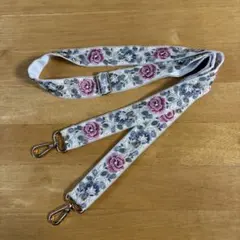 花柄刺繍 スマホショルダーストラップ