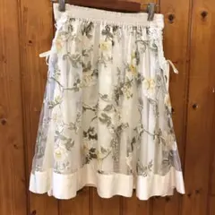 axes femme花柄フレアスカート ひざ丈