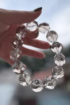 happy様美華♡限定1本♡大玉スモーキークォーツ16ミリキラカットブレスレット