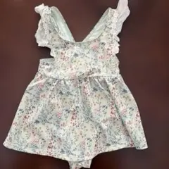 ワンピース水着　120センチ　　花柄　mamaraku