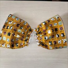 猫柄アームカバー マスタードイエロー