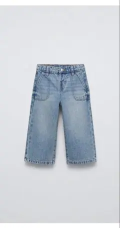 ZARA キッズ　子供用ライトブルーデニムワイドパンツ