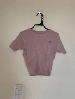 ピンク ニット ケーブル