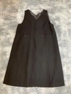 【XL】サン ファン Vネック Aライン シンプルモード　ジャンパースカート