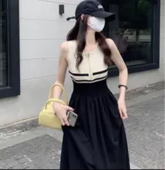 ✴︎数量限定✴︎ ノースリーブワンピース　Lサイズ　綺麗めワンピース　タイト　細見え