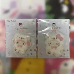 サンリオ パイルワッペン マイメロ キティ ふわふわスノー シール セリア