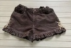 ブラウンフリルショートパンツ