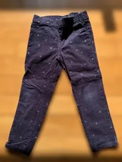 H&M 黒　ドット柄 ロングパンツ 3T 100cm コーデュロイ　ズボン