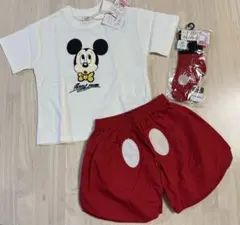 ★新品未使用★リトシー　ミッキーマウス Tシャツ＆ショートパンツ　靴下
