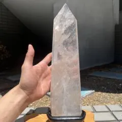 売り切りセール！スモーキークォーツ 六角柱 ポイント 40cm 9265g