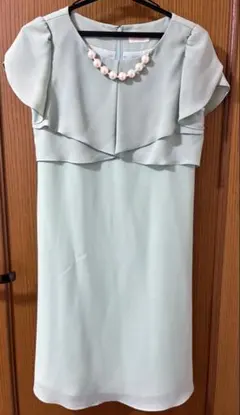 値下げ_La Defence ミントグリーン ドレス　結婚式　お呼ばれ