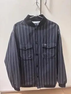 WOOLRICH ネイビー ストライプ ジャンパー Mのサムネイル
