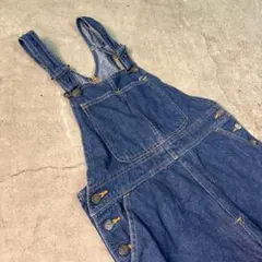 7LA2 サロペット　オーバーオール　デニム生地　アメカジ　レディース　　古着