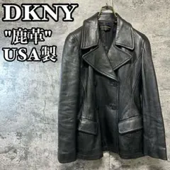 【入手困難】DonnaKaranNewYork レザージャケット　USA製　鹿革