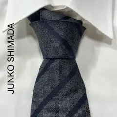 TG2730 JUNKO SHIMADA ストライプ シルク ネクタイ
