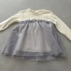 未着用 Cottoli 長袖カットソー チュール重ね 95サイズ