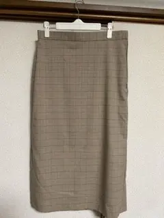 GU チェックナロースカート