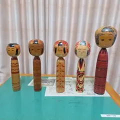 ふみはな様専用こけしさん5人