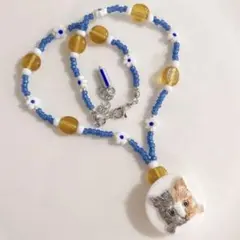 no.187／a'moureve ビーズネックレス　チェコガラス