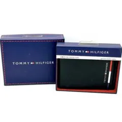 【新品未使用】TOMMY HILFIGER トミーヒルフィガー 二つ折り財布 黒