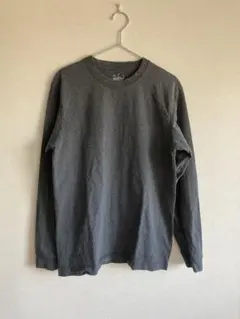 無印良品　Lサイズ　クルーネック長袖Tシャツ　チャコールグレー