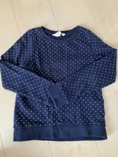 H&M オーガニックコットン ドット柄トレーナー　4-6y 110-120㎝