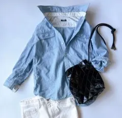 ジャーナルスタンダード ドットコンビ 長袖 コットンシャツ ライトブルー