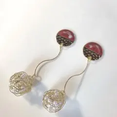 ゴールドワイヤーパールピアス