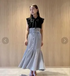 SNIDEL フロントボタンマーメイドスカート