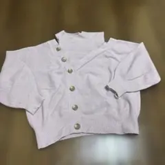 snidel薄いピンクの肩出しニット