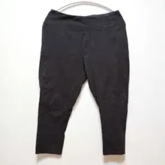 美品⭐ ヘインズ 裾スリム L 黒 スパッツ ヨガ 散歩 運動 部屋着