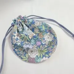 まぁるい巾着袋　花柄　MK0016