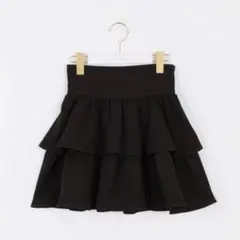evelyn ティアードミニスカート ブラック
