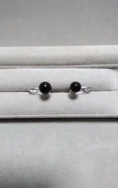 【訳あり/イヤリング*黒サンゴ】(02╴8)