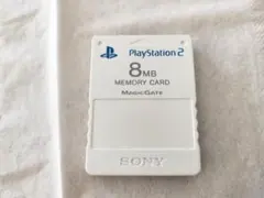 動作品　PS2　白　メモリーカード　SONY　純正　White　ホワイト　B