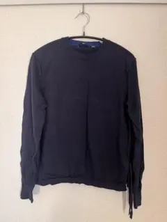 ネイビー 長袖 コットン セーター +J